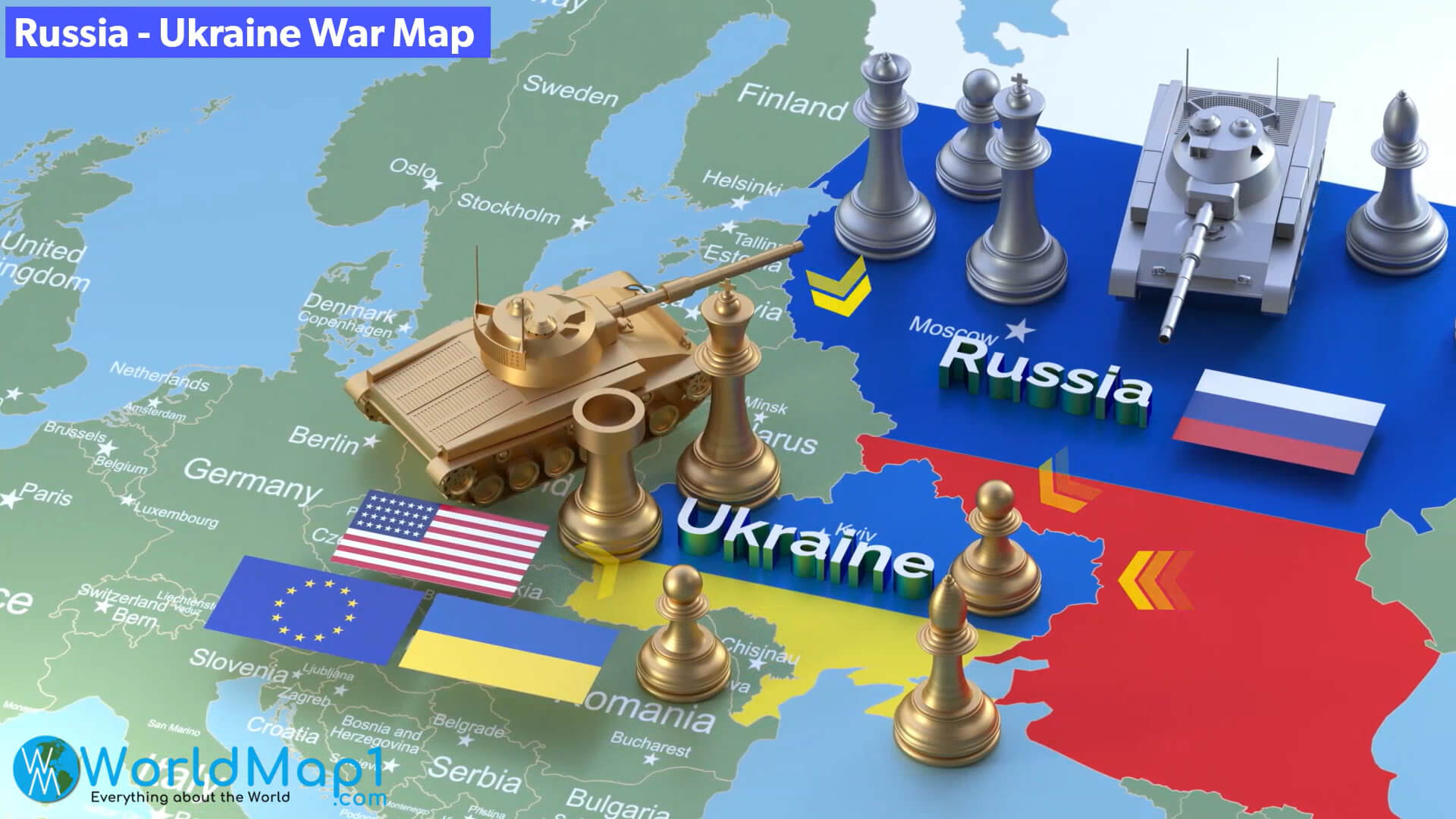 Russie Ukraine Guerre Carte 2022